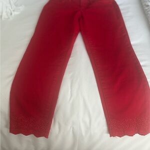 Talbots Red Slim Ankle Pants